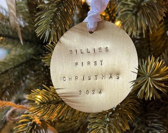 Personalised Brass Ornament - Infinity Circle (Large)