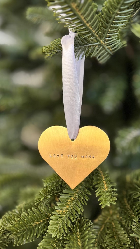 Personalised Brass Ornament - With Love Heart