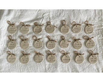 Clay Christmas Ornaments - Set of 21 (Small)