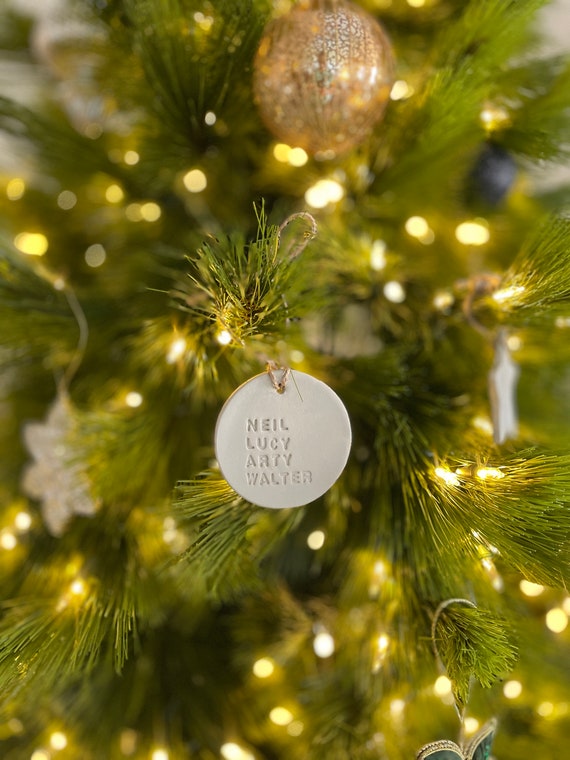 Personalised Clay Ornament - Circle
