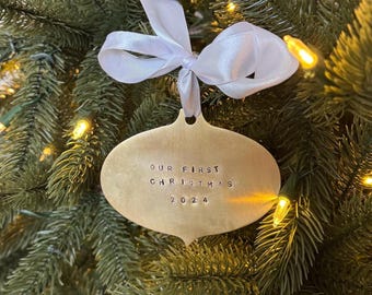 Personalised Brass Ornament - Bauble (Large)
