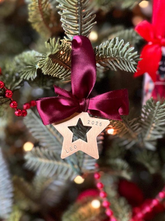 Personalised Brass Ornament - Twinkling Star