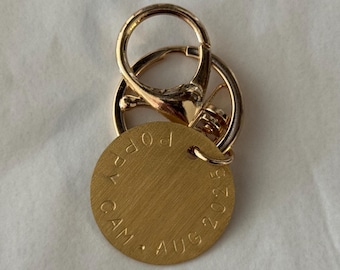Personalised Brass Keychain - Infinity Circle (Mini)