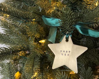 Personalised Brass Ornament - Star (Large)