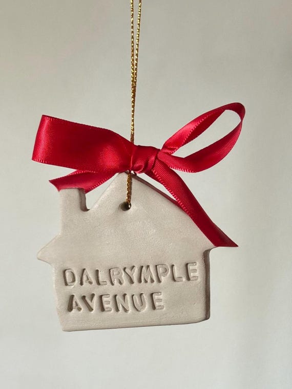 Personalised Clay Ornament - First Christmas in our New Home