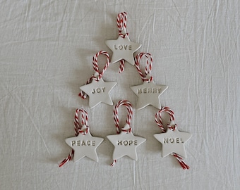 Christmas Clay Ornaments - Set of 6 (Small)
