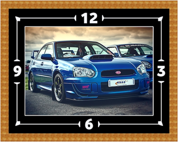 Subaru Impreza Wrx Sti Wall Clock Gift Present Christmas Etsy