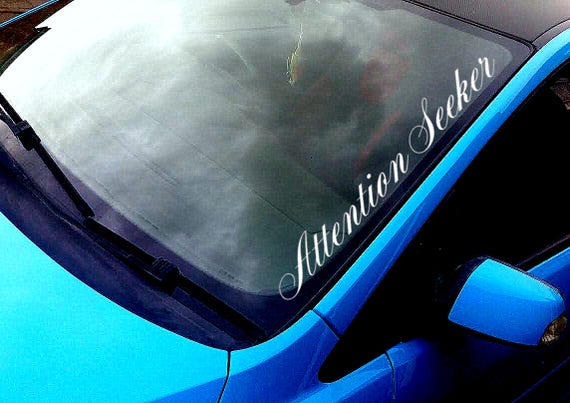 Window Wall Car PINK ATTENTION SEEKER Vinyl Sticker