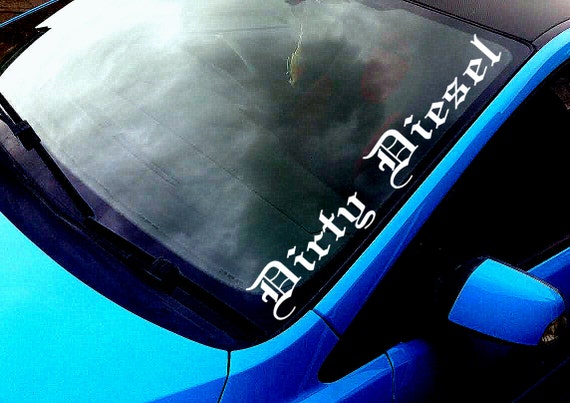 Windscreen Decal Attention Seeker Car Van Sticker euro JDM 17 Colours 550mm