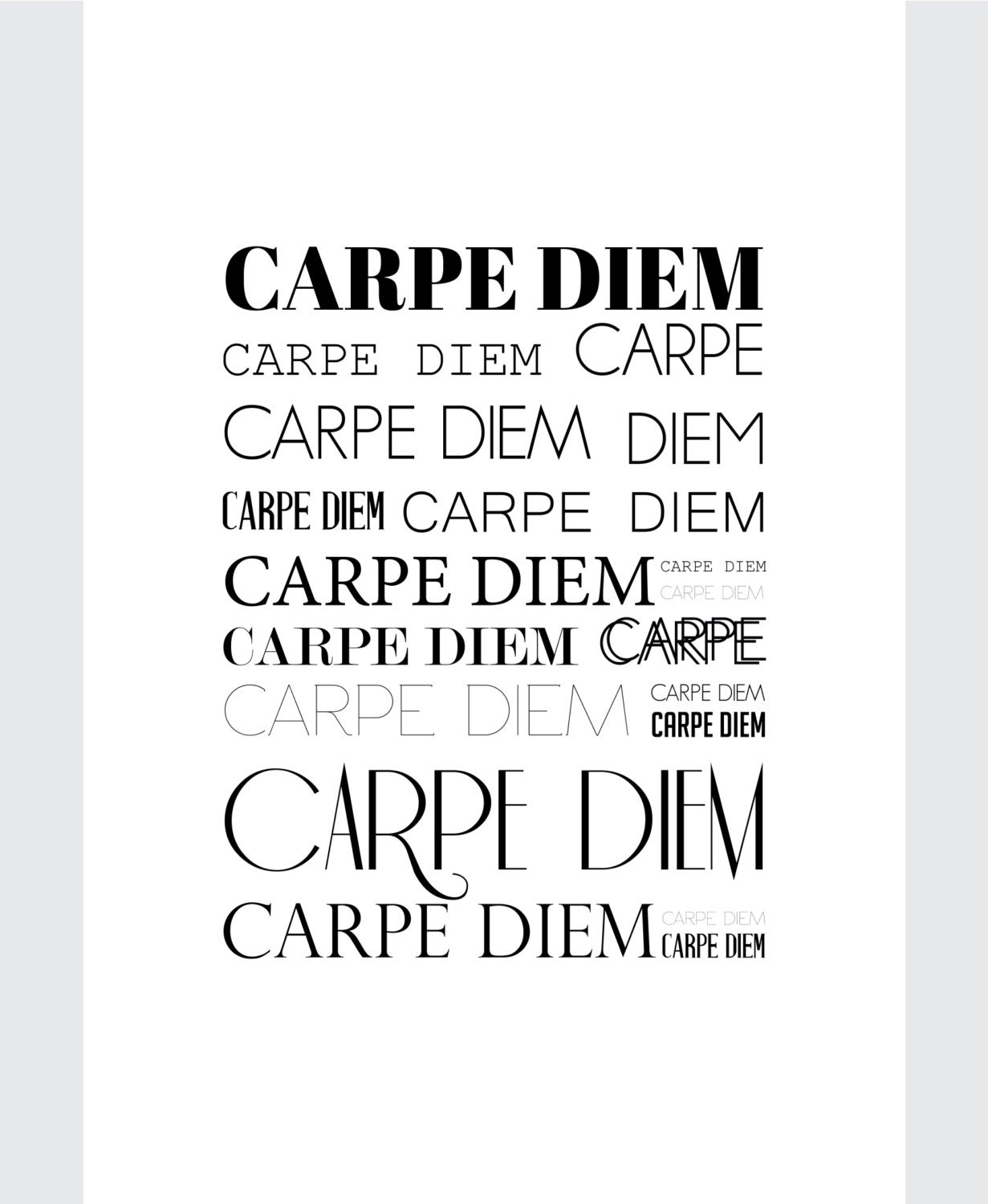 Carpe Diem, Wall Art, Printable Art, Home Decor, Carpe Diem Wall Decor ...