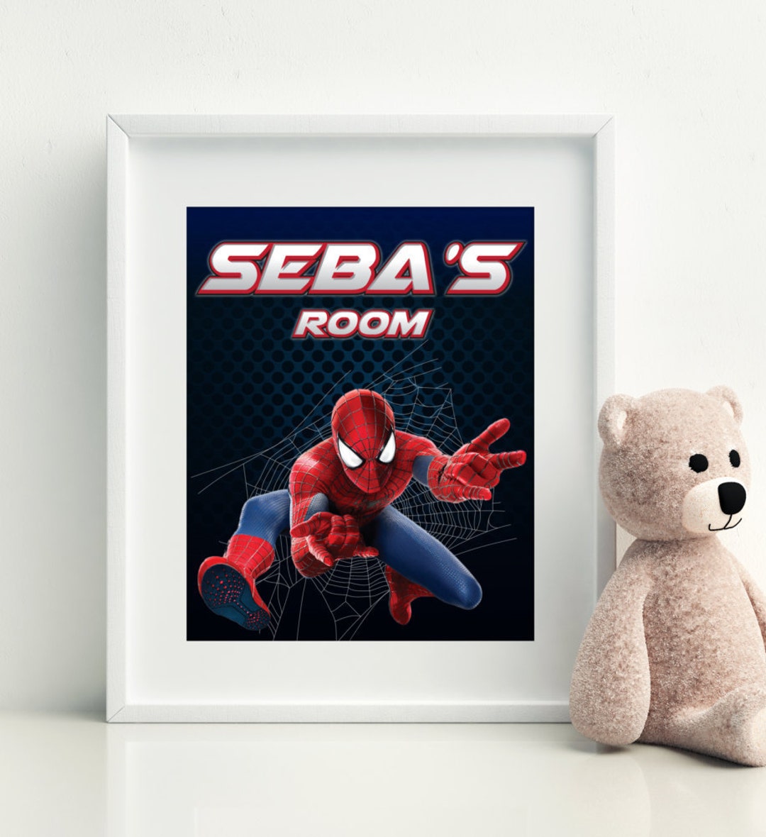 Spiderman Printable Spiderman Wall Art Customizable Wall Etsy