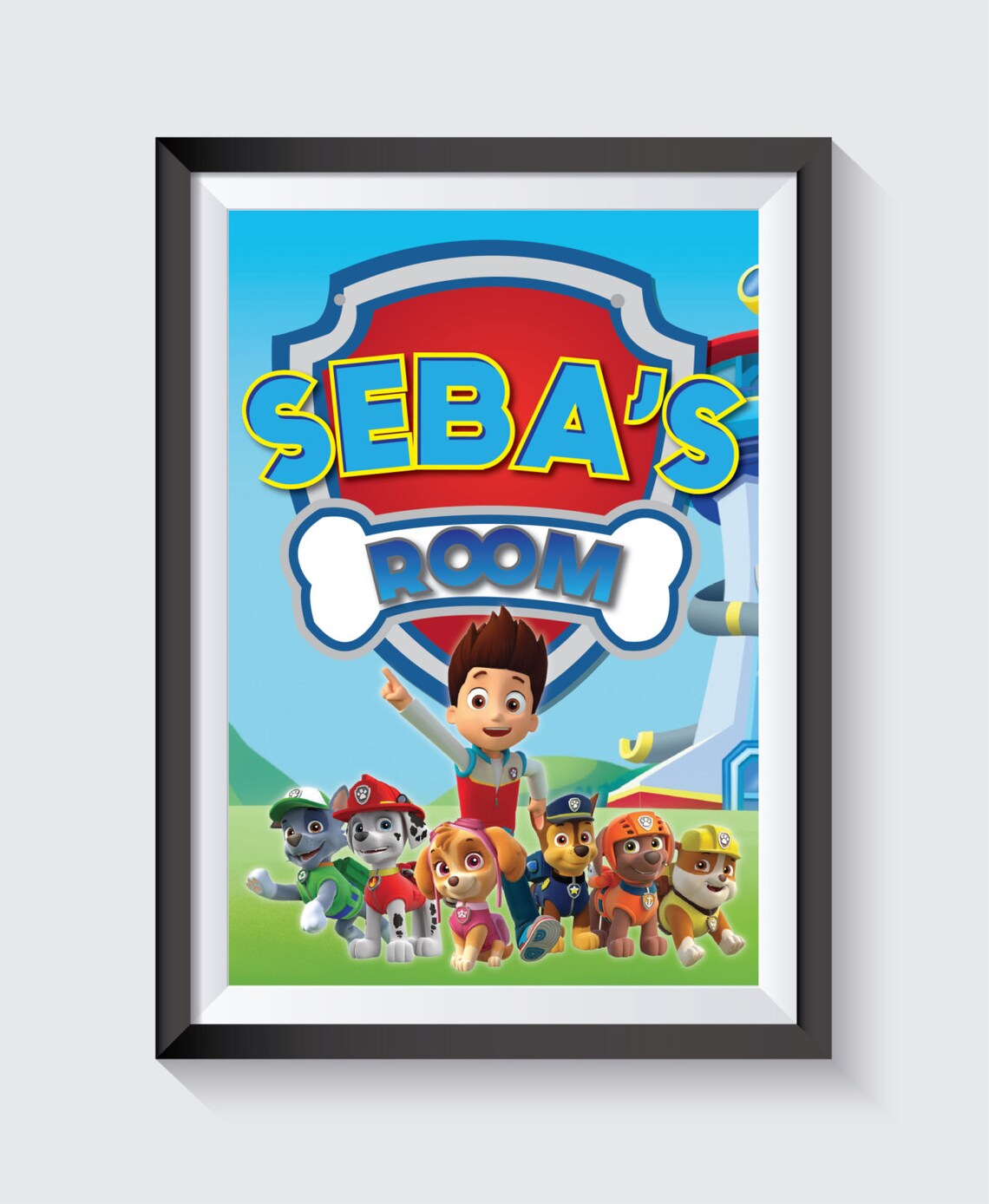 Paw Patrol Printable Paw Patrol Wall Art Paw Patrol Wall Etsy