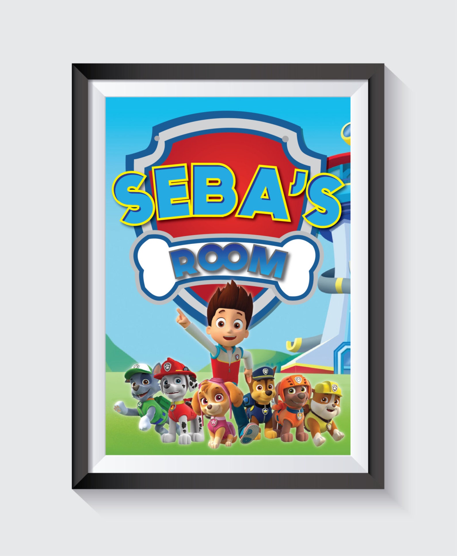 Paw Patrol Printable Paw Patrol Wall Art Paw Patrol Wall Etsy