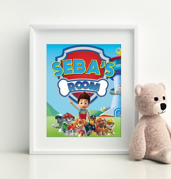 Paw Patrol Printable Paw Patrol Wall Art Paw Patrol Wall Etsy