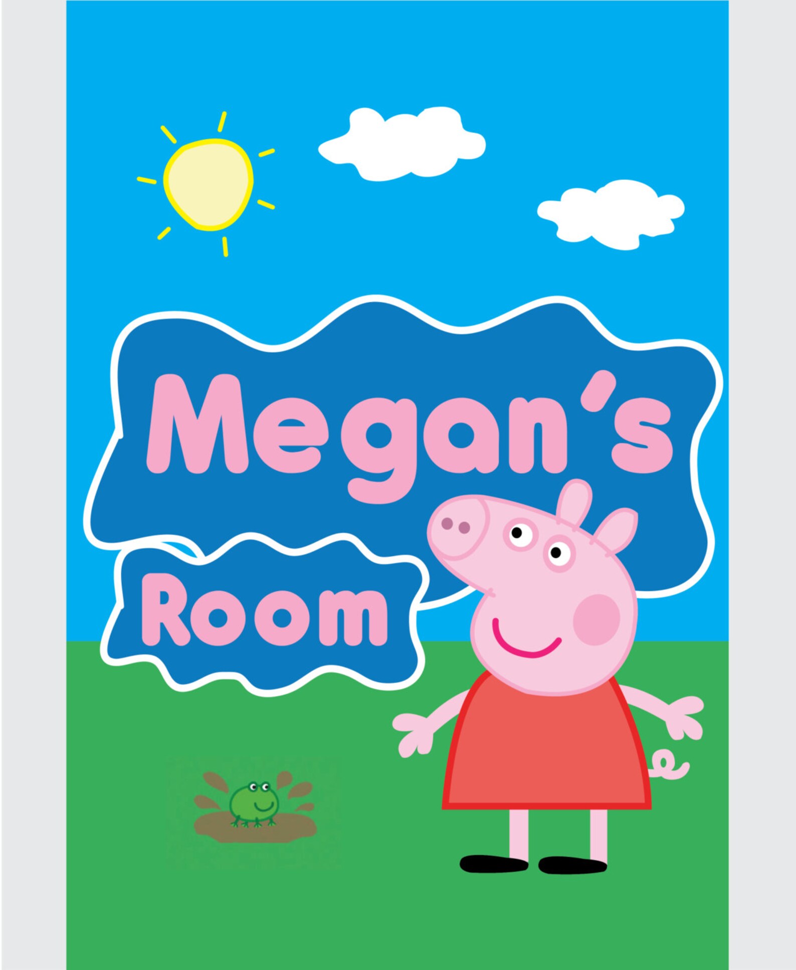 Peppa Pig Printable, Peppa Pig Wall Decor, Peppe Pig Digital Art, Peppa
