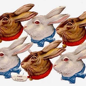 Large Antique Rabbit Heads