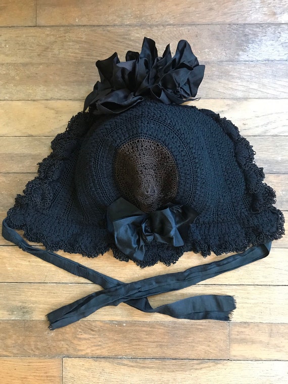 Victorian Mourning Bonnet