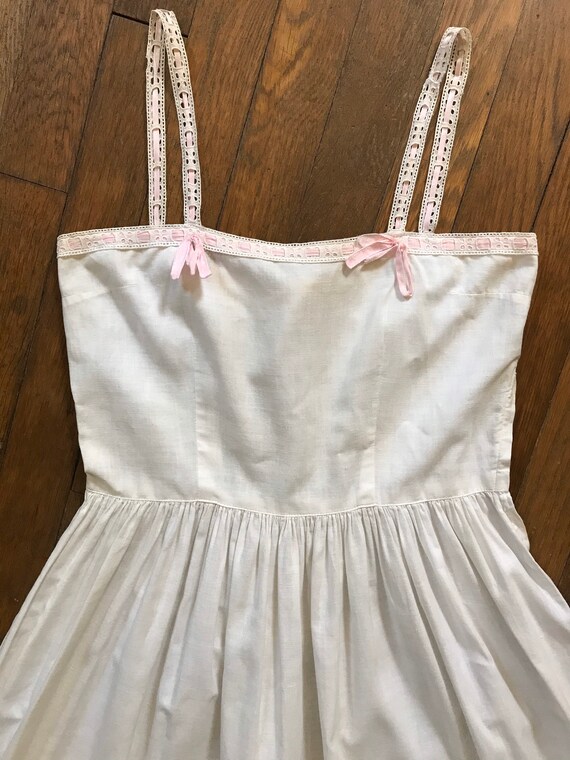 Late 20s - early 30s Spaghetti Strap Dress, cotton