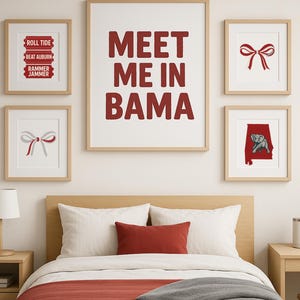 Alabama Crimson Tide Wall Art Bundle: Tuscaloosa Dorm Decor (Digital Download)