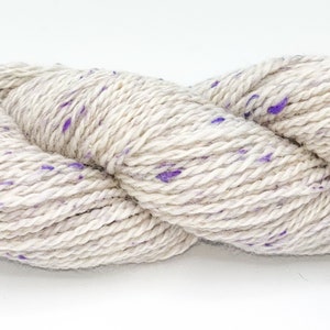 Tessie with periwinkle silk noil