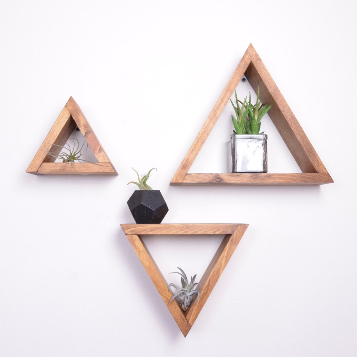 Set of 3 Triangle Shelves Shelves Hexagon Shelves Etsy UK