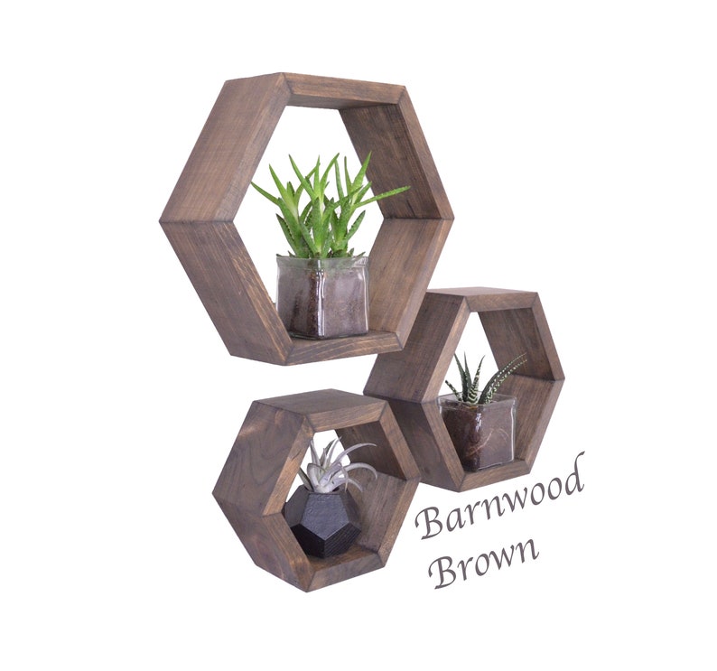 3 Hexagon Shelves Shelf Hexagon Shelf Nursery Etsy