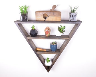 LARGE Triangle Shelf | Triangle Shelves | Geodesic Shelves | Pyramid shelf | Mountain Shelf | Crystal Shelf