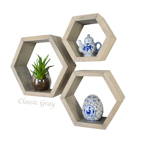 3 Hexagon Shelves, Honeycomb shelves, Geodesic Shelves, Hexagon Shelf, Hexagon Shelves, honeycomb shelf, floating shelf, floating shelves