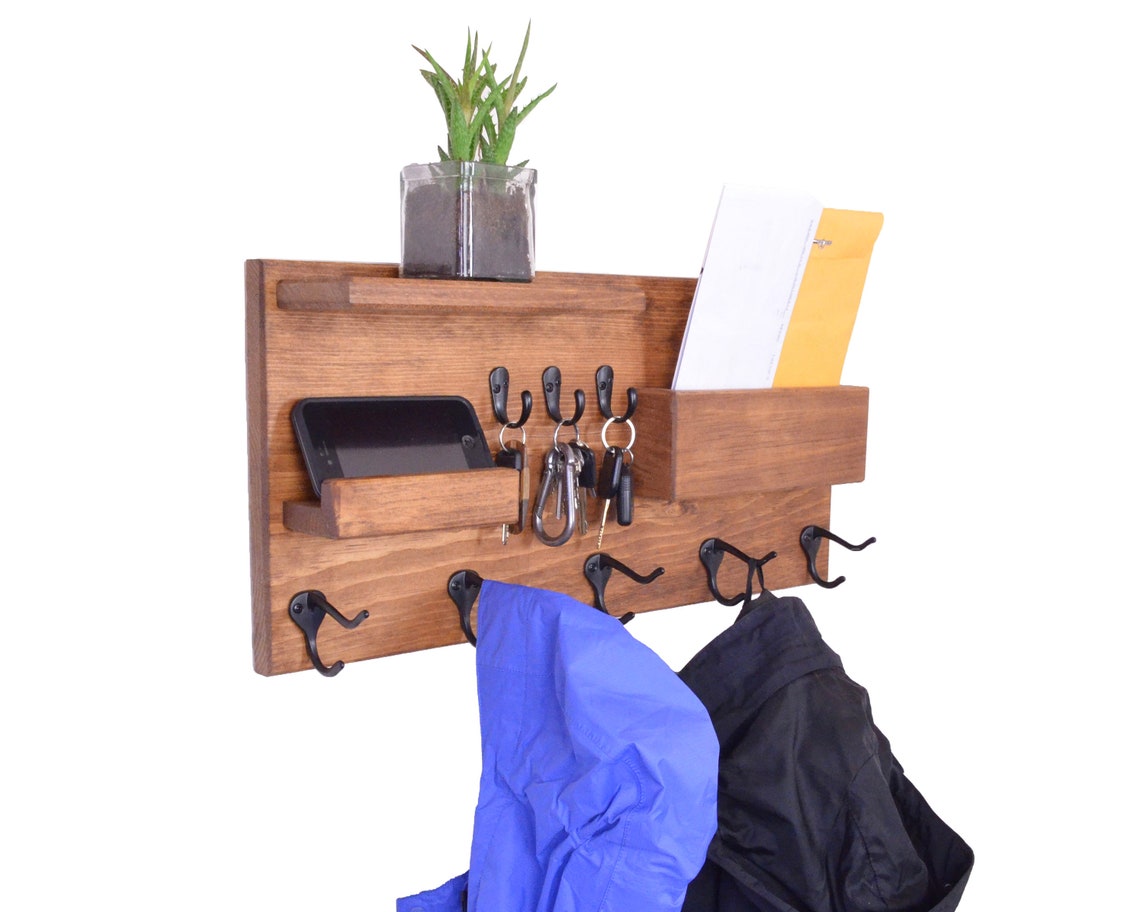 Coat Rack Entryway Organizer Coat Rack Wall Mount Etsy