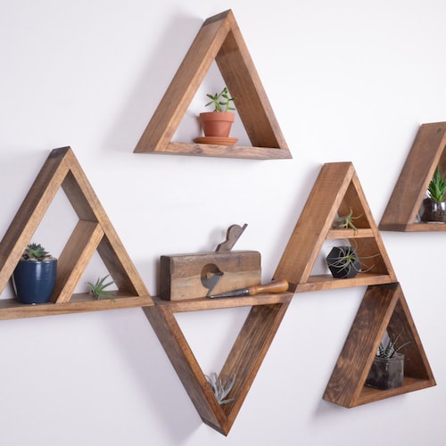 Triangle Shelves Set of 6 Nursery Decor Geometric Etsy