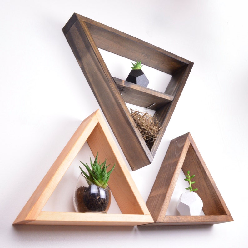 TRIANGLE SHELF Triangle Shelves Geodesic Shelves Etsy