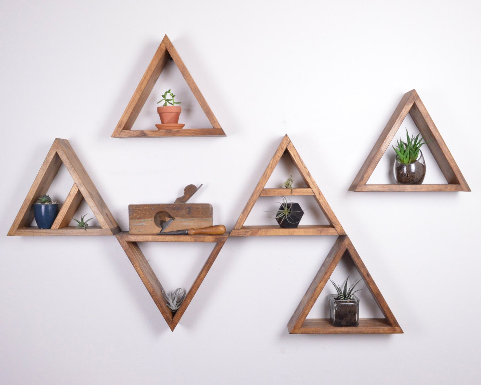 Triangle Shelves Set of 6 Nursery Decor Geometric Etsy