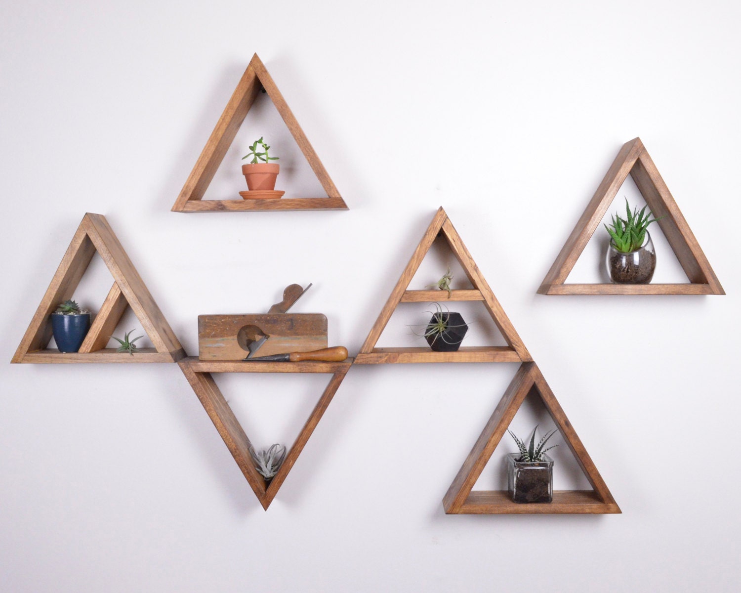 Triangle Shelves Set of 6 Nursery Decor Geometric Etsy