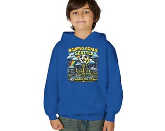 Youth Soccer Fan, Seattle 2026 - Youth Pullover Fleece Graphic Hoodie Sweatshirt