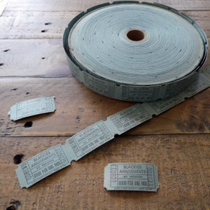 12 vintage amusement ride tickets, Blackies Amusements tickets