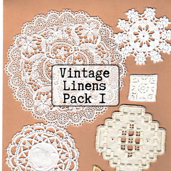 Vintage Linens Pack 1 Instant Download Printable JPEG - Etsy