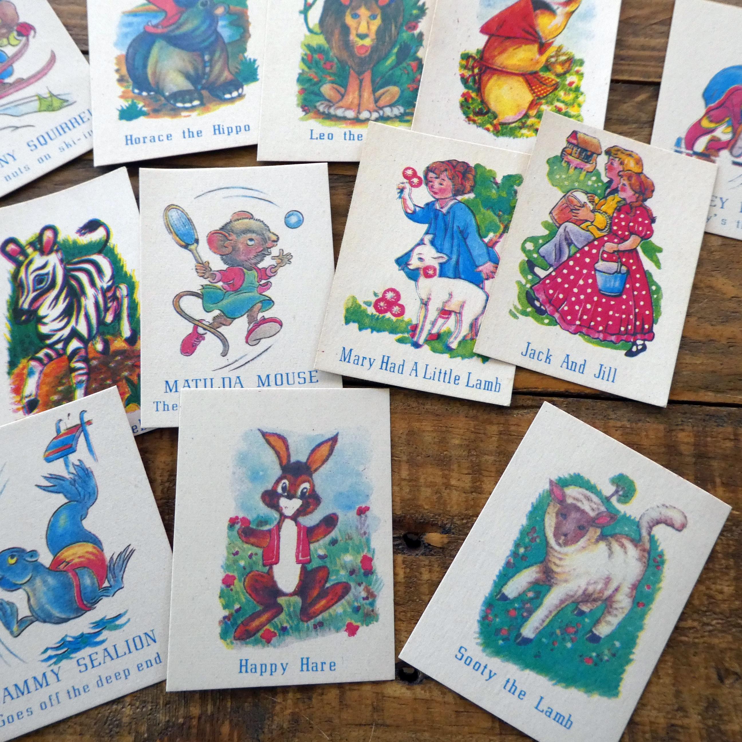 1950s Children's Playing Cards, Vintage Animal Swap Cards - Etsy
