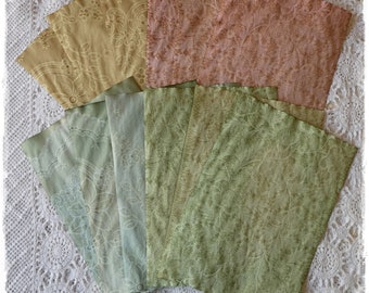 12 coffee dyed lace coloured paper pack, A4 paper