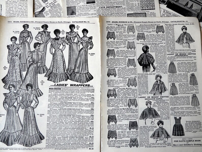 1902 and 1906 Sears Roebuck & Co Catalogue Pages 20 Pages Etsy