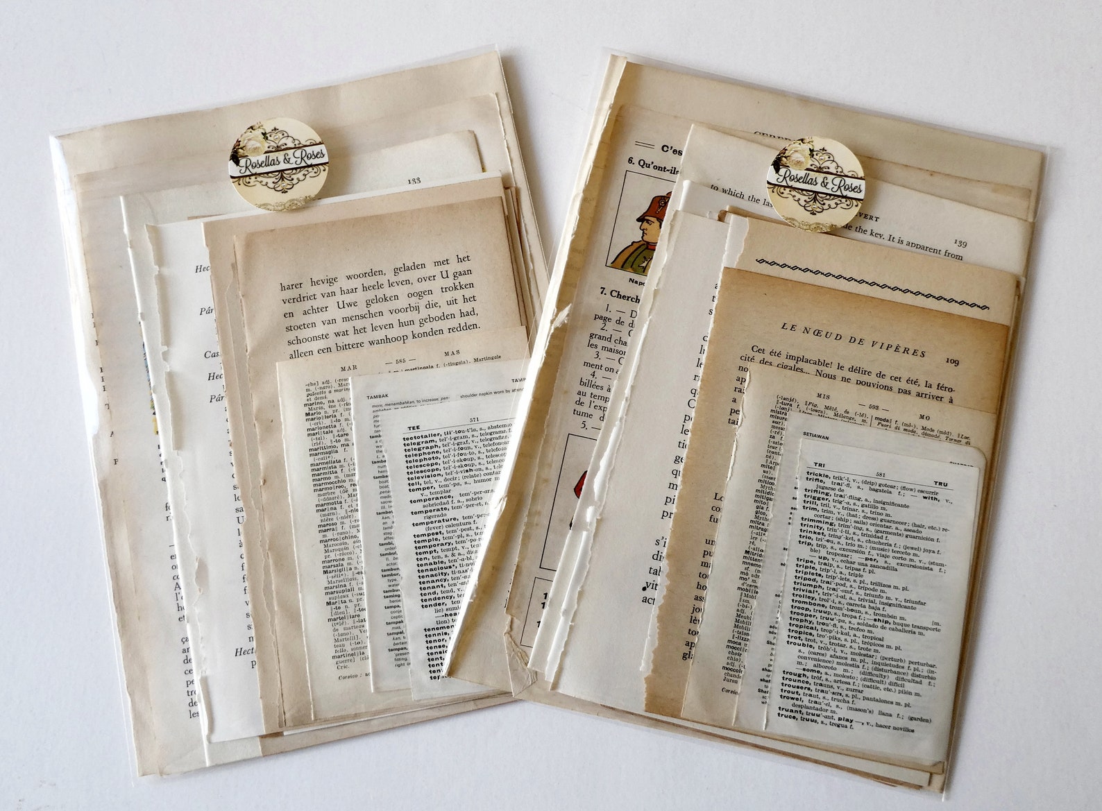 Foreign Language Paper Pack 20 Book Pages Etsy Australia