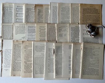 100 pages antique and vintage paper pack, antique and vintage book pages