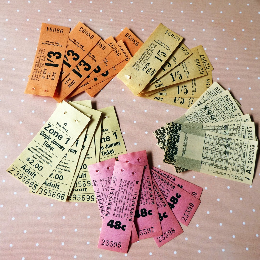 30 Vintage Bus and Tram Tickets, Predecimal and Decimal Tickets Etsy UK