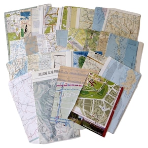 以下が含まれることがあります： さまざまなサイズと色のヴィンテージマップのコレクション。大西洋の地図、イタリアアルプスの地図、イタリアのルッカの地図などがあります。