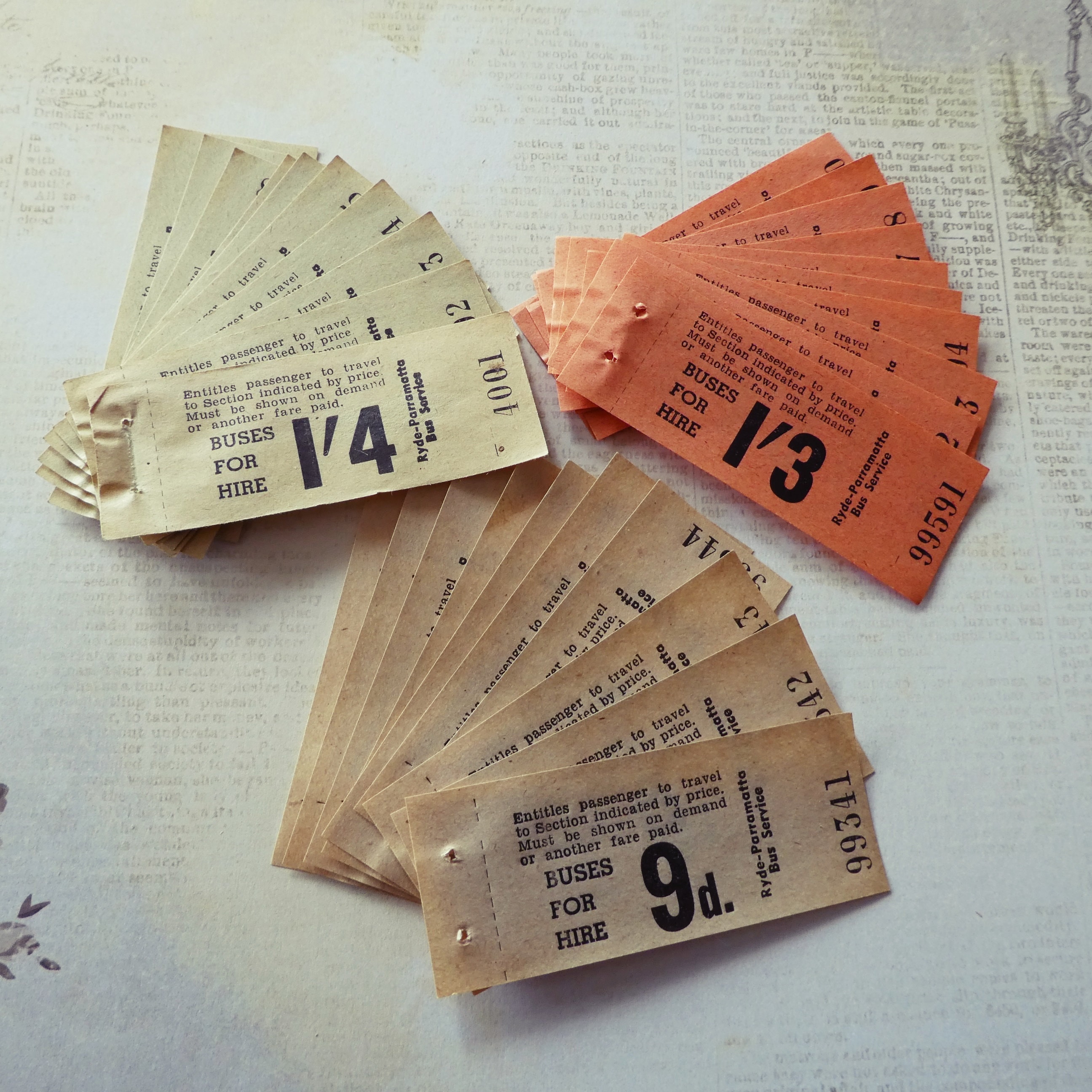 30 Vintage Bus and Tram Tickets, Pre-decimal Tickets - Etsy