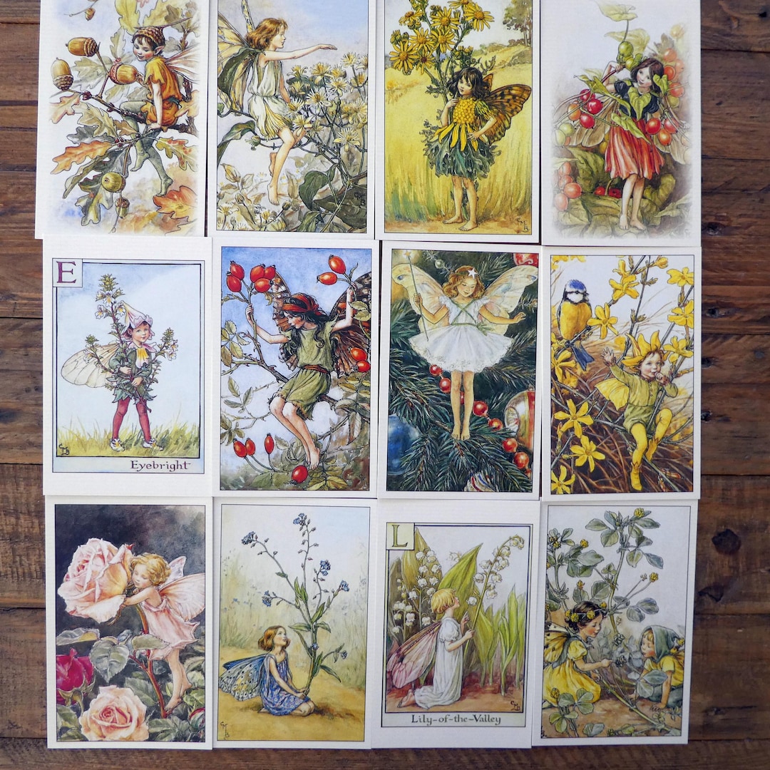Flower Fairies Postcards, Set of 10 Postcards, Cicely Mary Barker