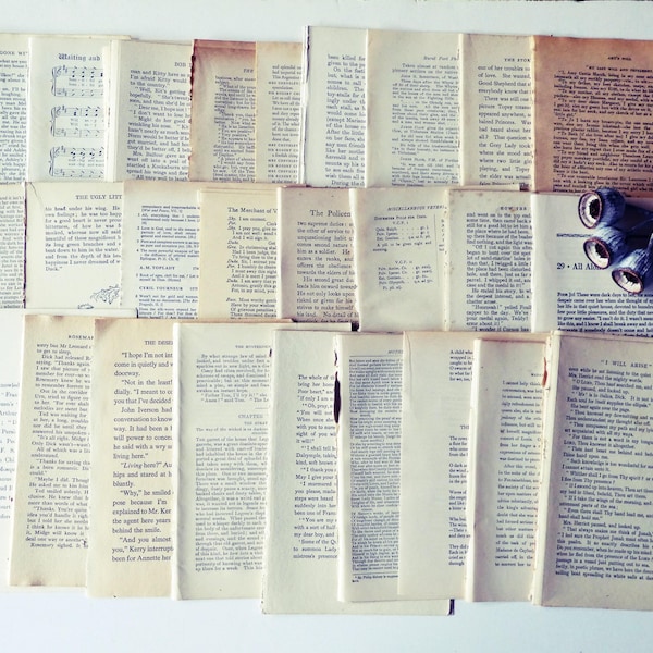 Antique Book Pages - Etsy