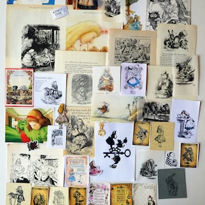 Alice in Wonderland ephemera pack 40+ pieces