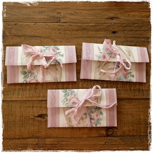 Stitched wallpaper pouch, junk journal supplies