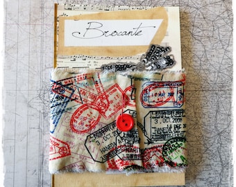 Hand frayed tea dyed travel ribbon for journals, belly bands, spines