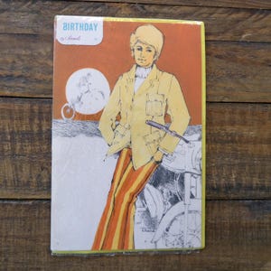 Vintage male birthday card, unused John Sands birthday card